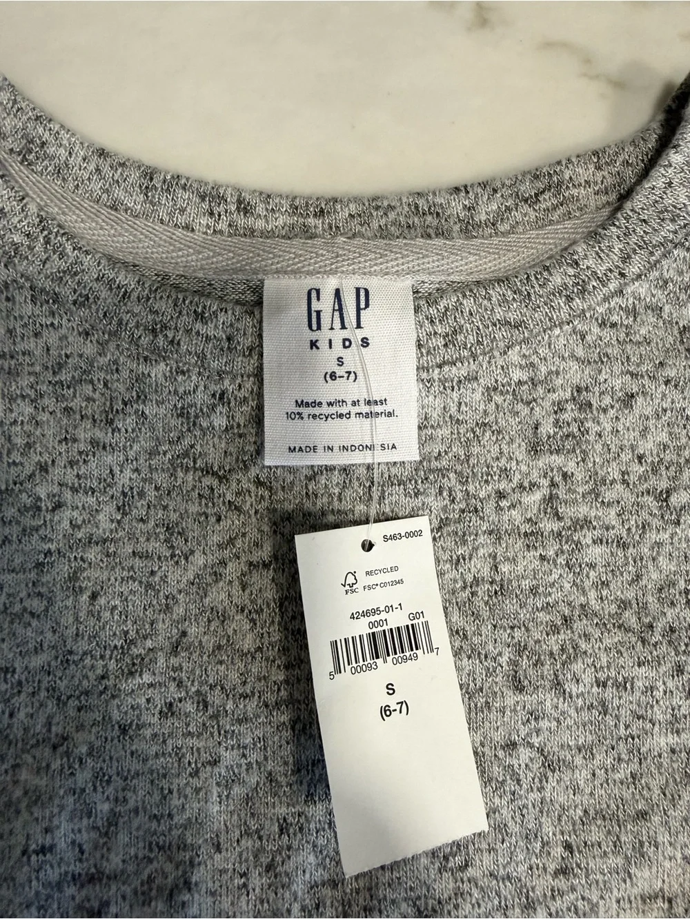 GAP Kids Heather Gray Marled Sweatshirt & Jogger Set